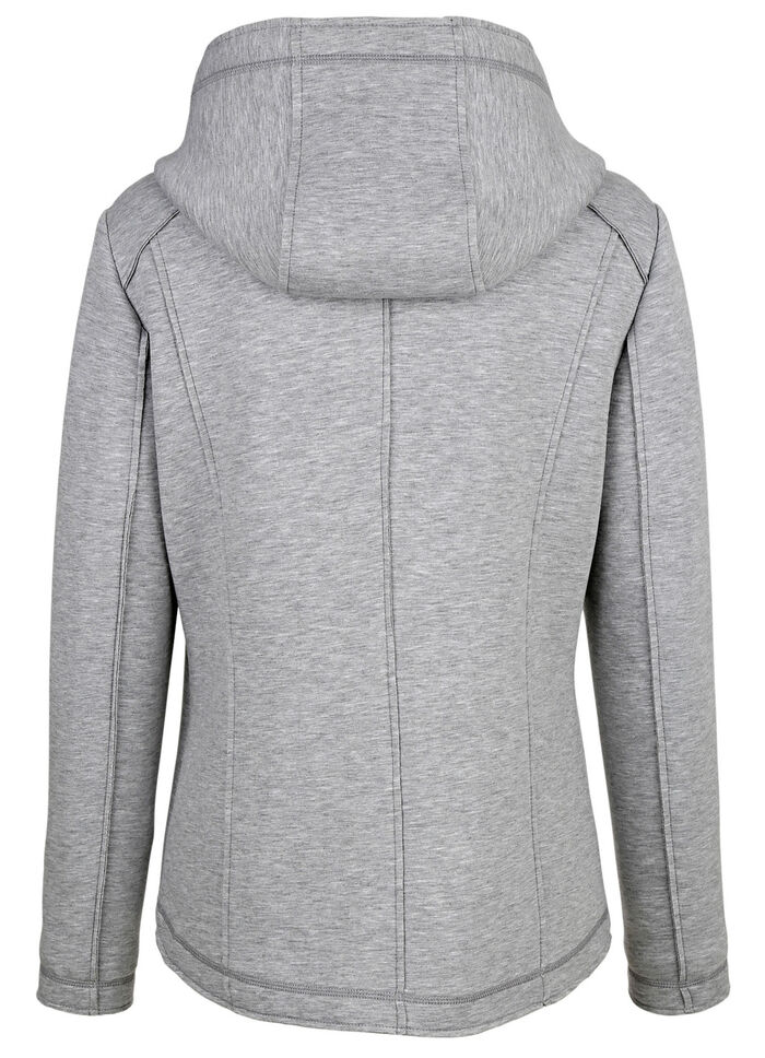 Jacke mit offenkantiger Verarbeitung 