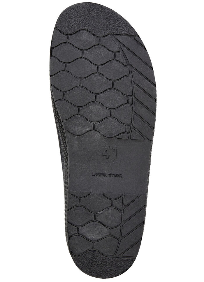 Klassische Herren-Hausschuhe, mit anatomisch geformtem Fußbett SCHWARZ-GRAU