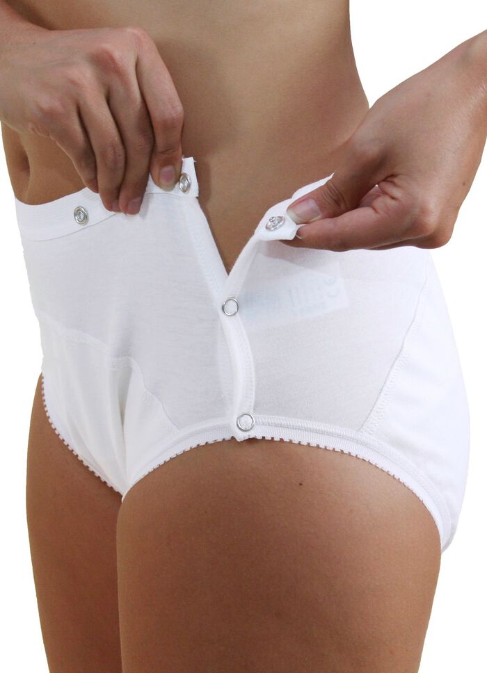 Hygiene-Damen-/Herren-Slip, knöpfbar, von Hydas 