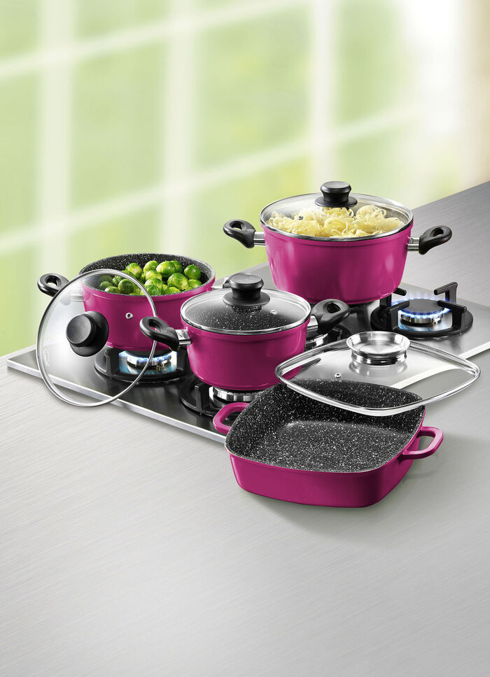 Stoneline – Topf-Set, 10-teilig: Eine Anschaffung fürs Leben BEERE