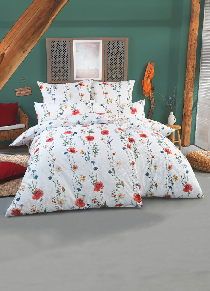 Beidseitig bedruckte Bettw&auml;sche-Garnitur ROT