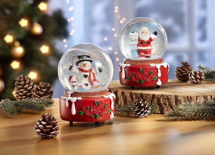 Spieluhr als Schneekugel, 2er-Set 
