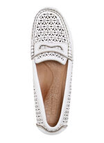 Gemini Slipper aus schattiertem Nappaleder WEISS