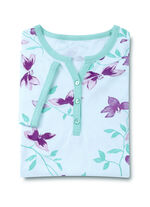 Zweierpack Nachthemden, Knielang mit Knopfleiste und kurzen &Auml;rmeln 