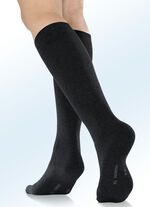 Sechserpack Kniestr&uuml;mpfe mit Komfortbund 2X SCHWARZ, 2X MARINE, 2X ANTHRAZIT MELIERT