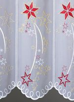 Kurzstore mit echter Plauener Stickerei und metallisiertem Garn 