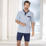 Set: Schlafanzug + Shorty mit Knopfleiste 