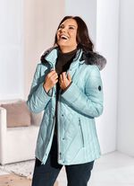 Jacke mit figurfreundlicher Längssteppung seitlich GLETSCHER