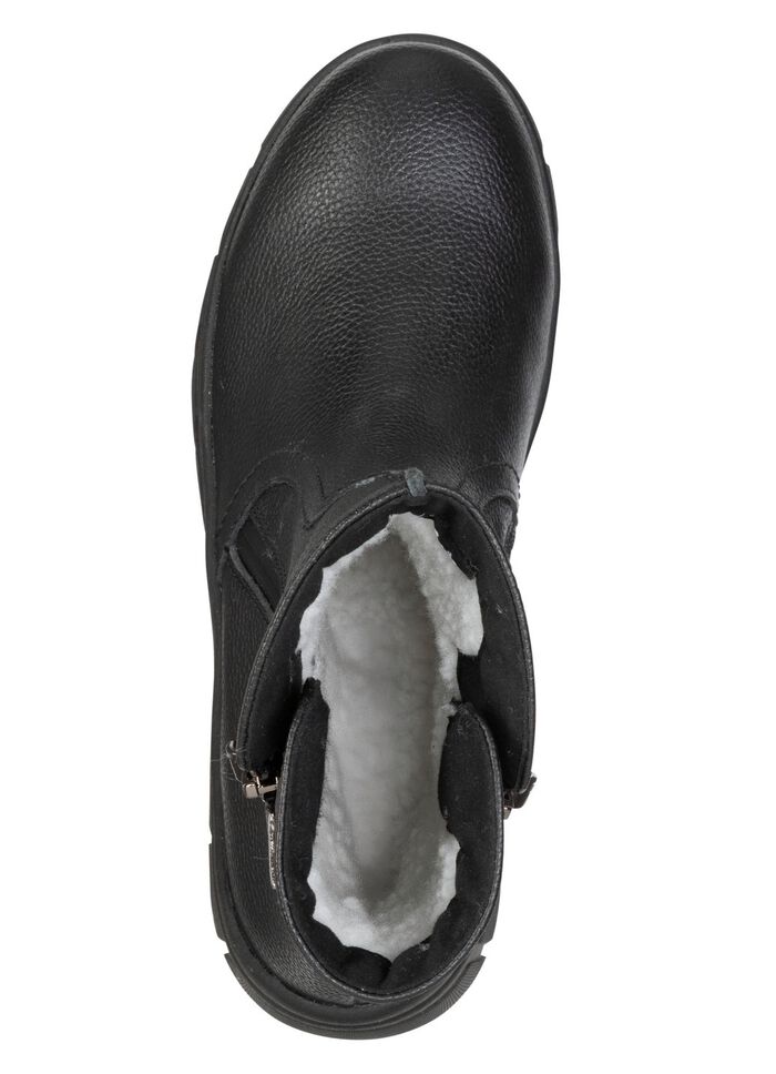 ELENA EDEN, gef&uuml;tterte Damen-Boots, Winterschuhe, Weite G, mit herausnehmbarem Fu&szlig;bett SCHWARZ