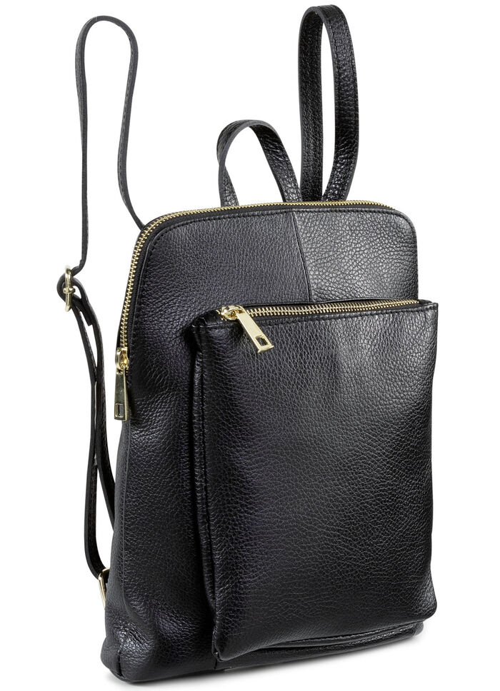 Laurina Rucksack aus genarbtem Kalb-Nappaleder SCHWARZ