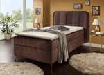 Boxspringbett mit Bettkasten und Topper BRAUN
