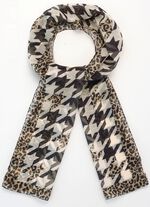 Schal mit Hahnentritt-Dessin 