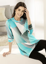 Longshirt mit legerem Rollkragen 