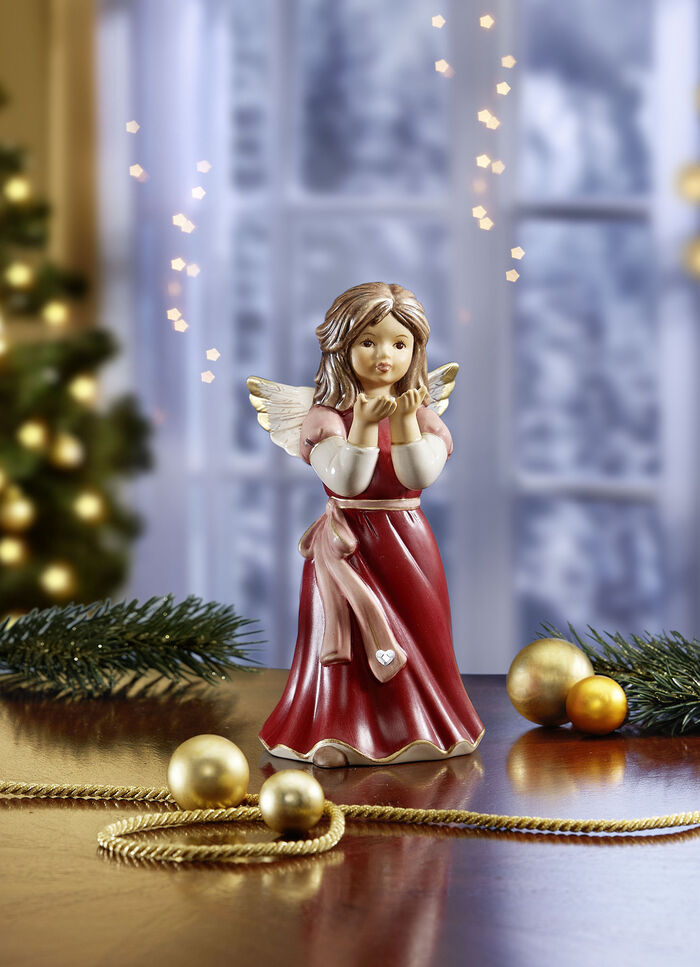 Goebel Engel mit Kristallherz BORDEAUX