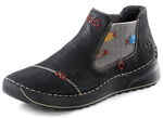 Rieker Bootie in Narben-Optik SCHWARZ-BUNT