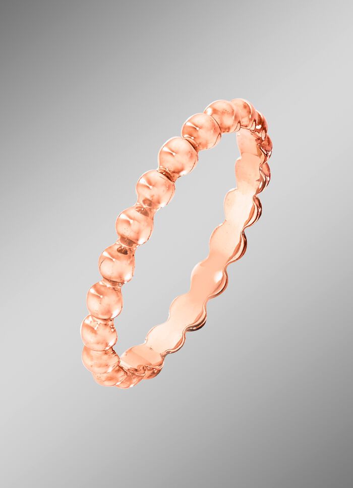 Zeitloser Damenring in Rotgold 