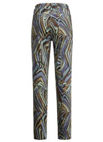 Hose mit rückwärtigen Dehnbundeinsätzen JEANSBLAU-SALBEI-BRAUN