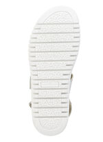 Waldl&auml;ufer Sandale aus effektvoll bedrucktem Nubukleder ECRU-BUNT