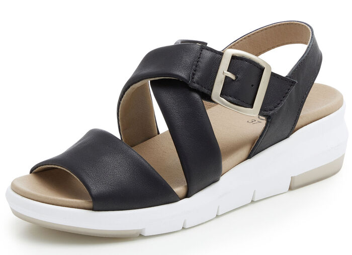 ELENA EDEN Sandale aus Nappaleder SCHWARZ