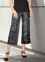 Culotte mit edlem Glanzdruck SCHWARZ-SILBER