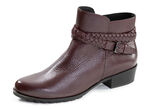 ELENA EDEN, bequeme Damen-Stiefeletten, Winterschuhe, Weite G, mit Reißverschluss BORDEAUX