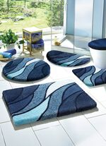 Kleine Wolke Badgarnitur in Table Tuft Qualit&auml;t BLAU