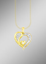 Romantischer Herz-Anhänger mit Diamanten 