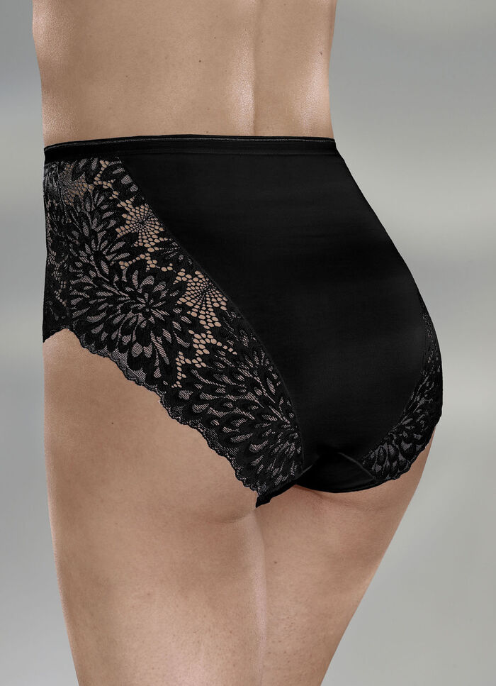 Laurina Dreierpack Slips mit hübscher Elastikspitze 