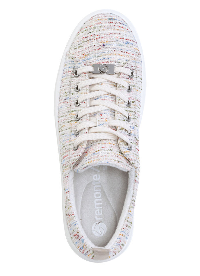 Remonte Sneaker aus effektvoll strukturiertem Textilmaterial WEISS-MULTICOLOR