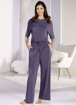 Laurina Schlafanzug mit kurzen Ärmeln und langer Hose  