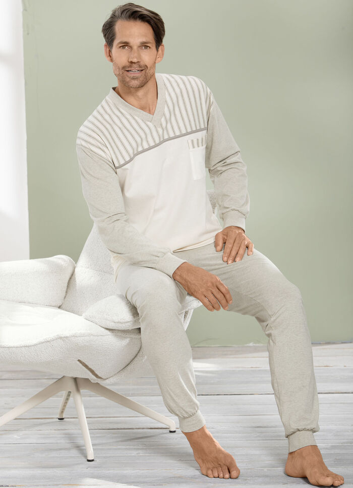 Götting Schlafanzug mit Bündchenabschlüssen 