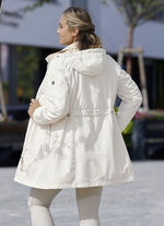 Funktions-Longjacke mit silberfarbenen Paspelierungen 