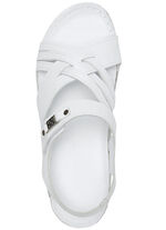 Andrea Conti Sandale mit Metallschmuck WEISS