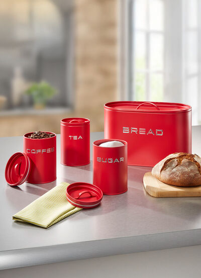 Vorratsbehälter aus Stahl mit Deckel 