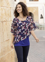 Poncho-Tunika mit tollem Druck 