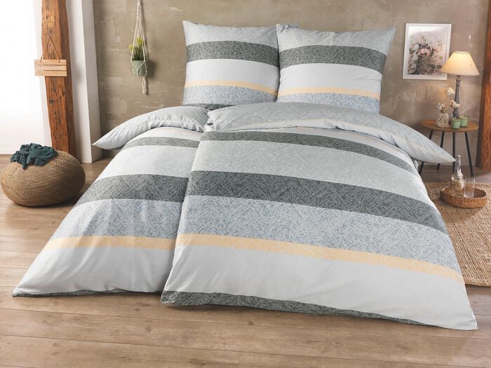 Wendebettw&auml;sche-Garnitur in harmonischer Farbgebung 