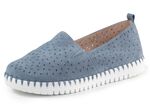 ELENA EDEN, sommerliche Damen-Slipper, Weite H, mit herausnehmbarem Fußbett JEANS