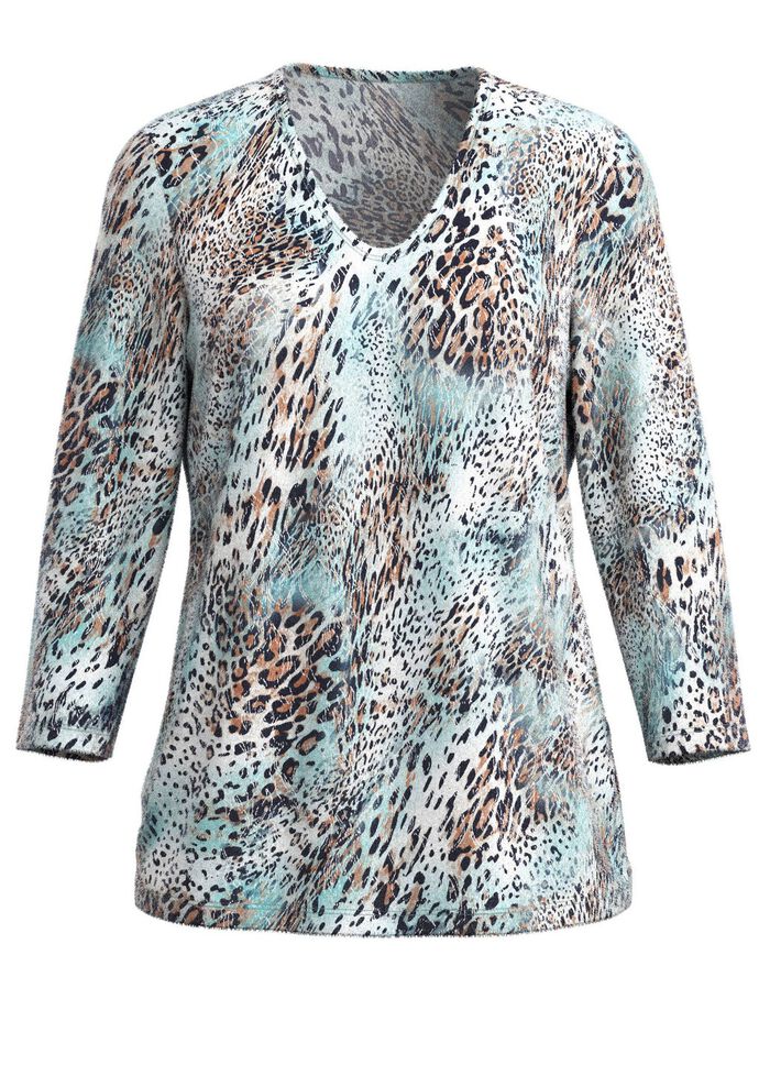 Pullover in Jacquard-Feinstrick 