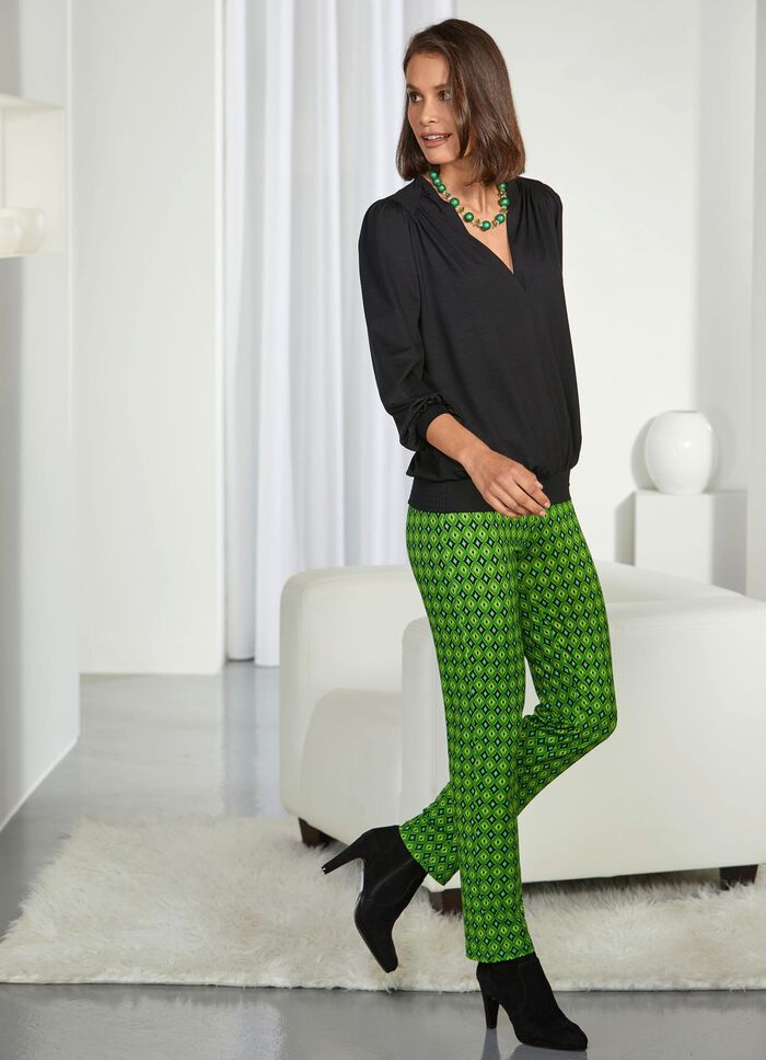 Jerseyhose mit ausdrucksstarker Dessinierung 