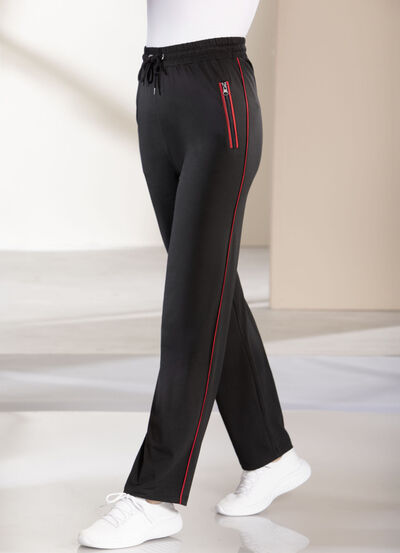 Freizeithose mit Kontrastpaspel 