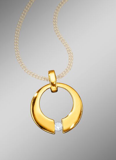 Massiver Anh&auml;nger mit Brillant 