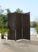 Witterungsbest&auml;ndiger Paravent mit stabilem Stahlgestell 