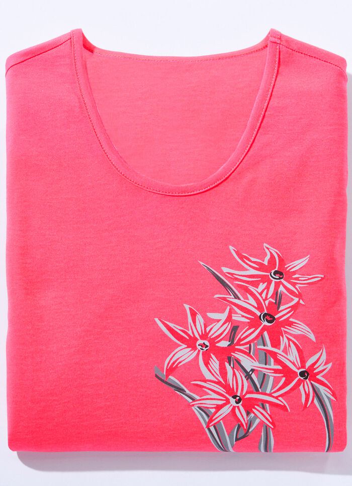 Nachthemd mit platziertem Druck und kurzen &Auml;rmeln 