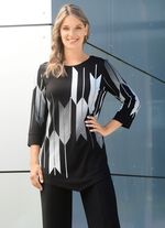 Shirt mit Kontrastdruck 