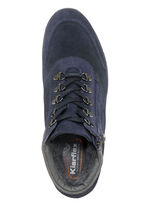 Schnür-Bootie mit praktischem Seiteneißverschluss BLAU-GRAU