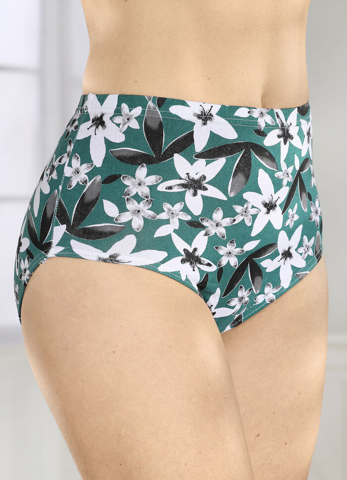 Viererpack Slips mit Floraldessin 