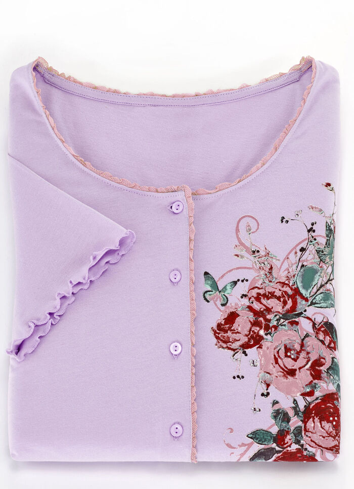 Zweierpack Nachthemden aus nachhaltigem Baumwollanbau 1X APRICOT, 1X FLIEDER