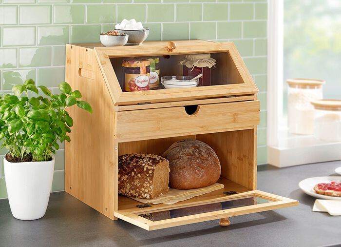 Backwaren-Theke f&uuml;r das Fr&uuml;hst&uuml;cksbuffet zu Hause BRAUN