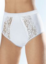 F&uuml;nferpack Slips mit elastischen Spitzeneins&auml;tzen 5X WEISS