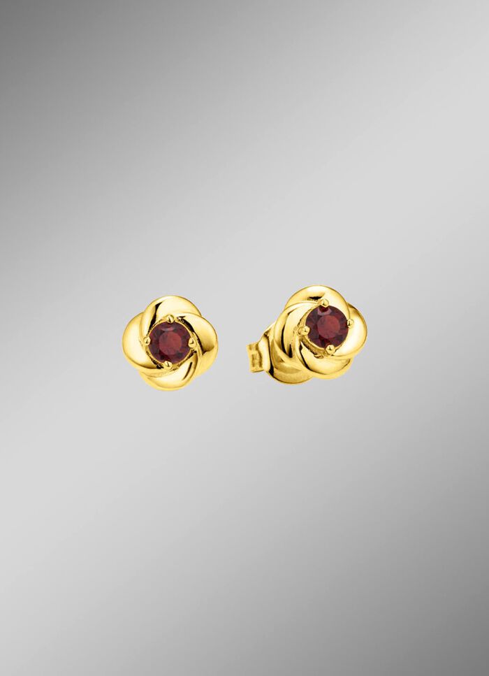 Ohrstecker mit echtem Granat  